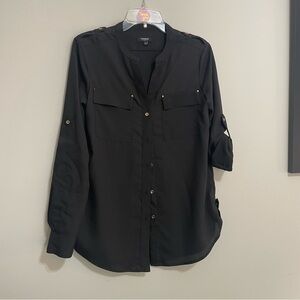 Premise Studio Elegant‎ Black Blouse Size Small